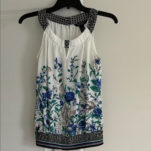 WHBM Sleeveless Floral Top, Size XS